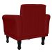 Kit 02 Poltronas Decorativas Classic Pés Luis XV Suede Bordô - DS Estofados
