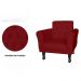 Kit 02 Poltronas Decorativas Classic Pés Luis XV Suede Bordô - DS Estofados