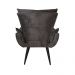 Kit 02 Poltronas Decorativas Emília Aba Pés Palito Suede Grafite - DS Móveis