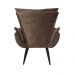 Kit 02 Poltronas Decorativas Emília Aba Pés Palito Suede Marrom - DS Móveis