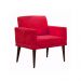 Kit 02 Poltronas Decorativas Emília Pés Palito Suede Vermelho - DS Móveis