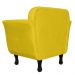 Kit 02 Poltronas Decorativas Helena Pés Luis XV Suede Amarelo - DS Estofados