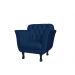 Kit 02 Poltronas Decorativas Helena Pés Luis XV Suede Azul Marinho - DS Estofados