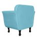 Kit 02 Poltronas Decorativas Helena Pés Luis XV Suede Azul Turquesa - DS Estofados