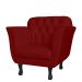 Kit 02 Poltronas Decorativas Helena Pés Luis XV Suede Bordô - DS Estofados