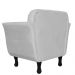 Kit 02 Poltronas Decorativas Helena Pés Luis XV Suede Branco - DS Estofados