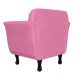 Kit 02 Poltronas Decorativas Helena Pés Luis XV Suede Rosa - DS Estofados