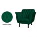 Kit 02 Poltronas Decorativas Helena Pés Luis XV Suede Verde - DS Estofados