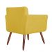 Kit 02 Poltronas Decorativas Isa em Tressê Suede Amarelo - DS Estofados