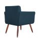 Kit 02 Poltronas Decorativas Isa em Tressê Suede Azul Marinho - DS Estofados