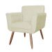 Kit 02 Poltronas Decorativas Isa em Tressê Suede Bege - DS Estofados