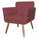 Kit 02 Poltronas Decorativas Isa em Tressê Suede Bordô - DS Estofados