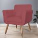 Kit 02 Poltronas Decorativas Isa em Tressê Suede Bordô - DS Estofados