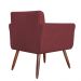 Kit 02 Poltronas Decorativas Isa em Tressê Suede Bordô - DS Estofados