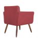 Kit 02 Poltronas Decorativas Isa em Tressê Suede Vermelho - DS Estofados