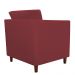 Kit 02 Poltronas Decorativas Isis Pés de Madeira Suede Bordô - DS Estofados