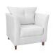 Kit 02 Poltronas Decorativas Isis Pés de Madeira Suede Branco - DS Estofados