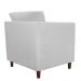 Kit 02 Poltronas Decorativas Isis Pés de Madeira Suede Branco - DS Estofados