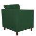 Kit 02 Poltronas Decorativas Isis Pés de Madeira Suede Verde - DS Estofados