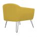 Kit 02 Poltronas Decorativas Jolly Pés Aramado Suede Amarelo - DS Estofados