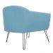 Kit 02 Poltronas Decorativas Jolly Pés Aramado Suede Azul Turquesa - DS Estofados