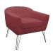 Kit 02 Poltronas Decorativas Jolly Pés Aramado Suede Bordô - DS Estofados