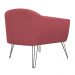 Kit 02 Poltronas Decorativas Jolly Pés Aramado Suede Bordô - DS Estofados