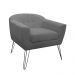 Kit 02 Poltronas Decorativas Jolly Pés Aramado Suede Cinza - DS Estofados