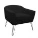 Kit 02 Poltronas Decorativas Jolly Pés Aramado Suede Preto - DS Estofados