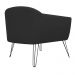 Kit 02 Poltronas Decorativas Jolly Pés Aramado Suede Preto - DS Estofados