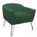 Kit 02 Poltronas Decorativas Jolly Pés Aramado Suede Verde - DS Estofados