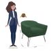 Kit 02 Poltronas Decorativas Jolly Pés Aramado Suede Verde - DS Estofados