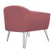Kit 02 Poltronas Decorativas Jolly Pés Aramado Suede Vermelho - DS Estofados