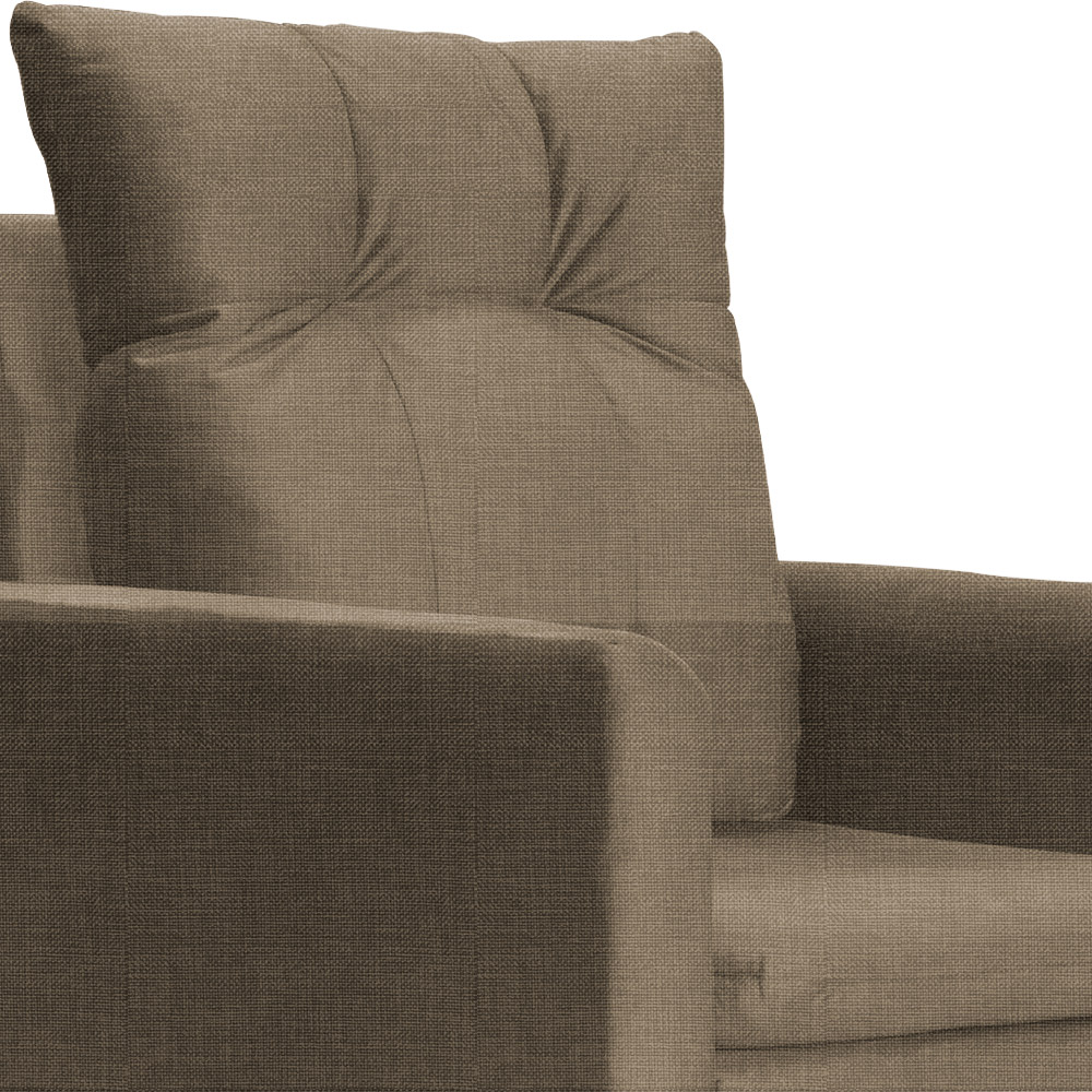 Kit 02 Poltronas Decorativas Ligia Linho Marrom - DS Estofados