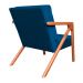 Kit 02 Poltronas Decorativas Monalisa para Sala de Estar Veludo Azul Marinho