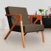 Kit 02 Poltronas Decorativas Monalisa para Sala de Estar Veludo Marrom