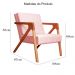 Kit 02 Poltronas Decorativas Monalisa para Sala de Estar Veludo Rosa