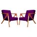 Kit 02 Poltronas Decorativas Monalisa para Sala de Estar Veludo Roxo