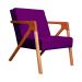 Kit 02 Poltronas Decorativas Monalisa para Sala de Estar Veludo Roxo