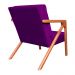 Kit 02 Poltronas Decorativas Monalisa para Sala de Estar Veludo Roxo