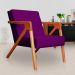 Kit 02 Poltronas Decorativas Monalisa para Sala de Estar Veludo Roxo