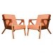 Kit 02 Poltronas Decorativas Monalisa para Sala de Estar Veludo Terracota