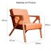 Kit 02 Poltronas Decorativas Monalisa para Sala de Estar Veludo Terracota