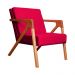 Kit 02 Poltronas Decorativas Monalisa para Sala de Estar Veludo Vermelho