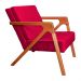 Kit 02 Poltronas Decorativas Monalisa para Sala de Estar Veludo Vermelho