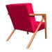 Kit 02 Poltronas Decorativas Monalisa para Sala de Estar Veludo Vermelho