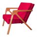 Kit 02 Poltronas Decorativas Monalisa para Sala de Estar Veludo Vermelho