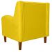 Kit 02 Poltronas Decorativas Munique Pés Trapézio Suede Amarelo - DS Estofados