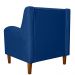 Kit 02 Poltronas Decorativas Munique Pés Trapézio Suede Azul Marinho - DS Estofados