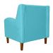 Kit 02 Poltronas Decorativas Munique Pés Trapézio Suede Azul Turqueza - DS Estofados